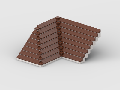 Render of a section of the roof