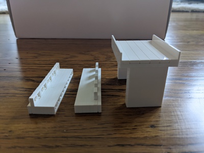 Arch prototype (L) and deck prototype (R)